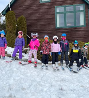 Kids Skiing Line-up